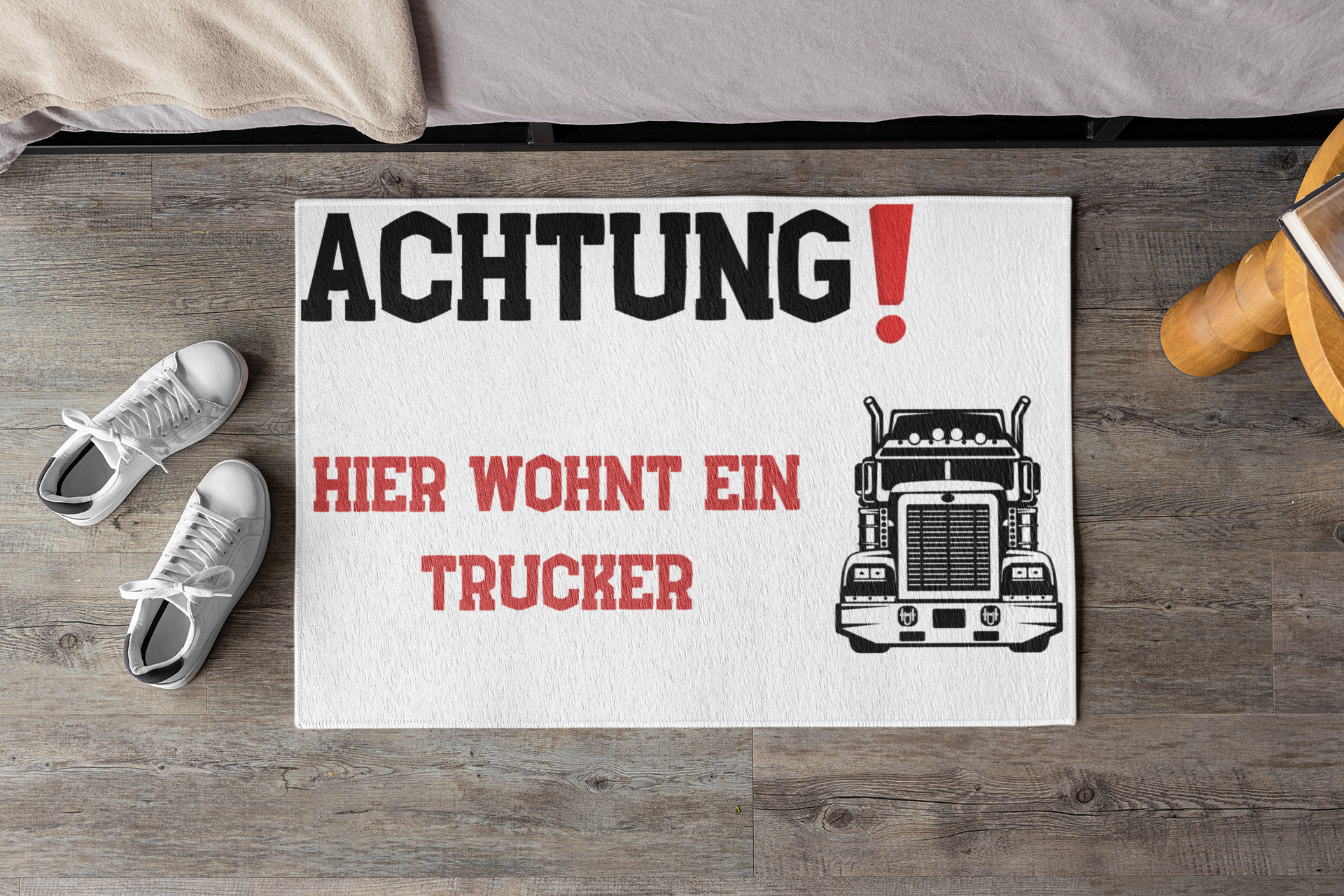 Hier wohnt ein Trucker - Fußmatte